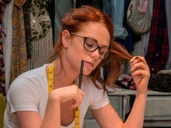 69 negenenzestig, Kont, Grote kont, Zoenen, Likken, Masturbatie, Kut duiken, Roodharige vrouw