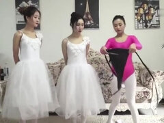 Asiatisch, Fesselspiele, Braunhaarige, Chinesisch, Fetisch, Lesbisch, Strumpfhose, Flotter dreier