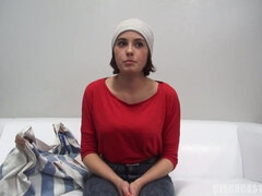 Czech Slim Brunette Lucie with Big Naturals - Amateur Casting sex