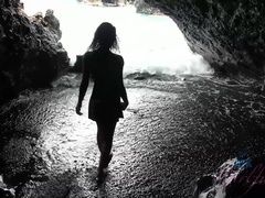 Amateur, Beach, Dress, Girlfriend, Pov, Pussy, Shaved, Skinny