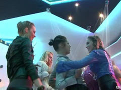 Culo, Rubia, Vestidas, Club, Interracial, Fiesta, Coño, Mojado