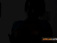 Ebony MILF with Big Natural Tits Gets POV Titty Fuck and Deep Throat