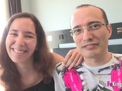 素人, デカチン, フェラチオ, カップル, 裸, 自然山雀, ガリガリ, スペイン人