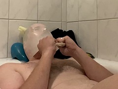 Fetisch, Spassig, Deutsch, Handschuhe, Hardcore, Masturbation, Rasiert, Dusche