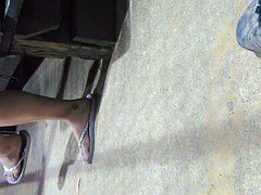 足, 足フェチ, アウトドア, のぞき