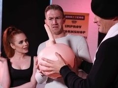 Cul, Gros cul, Sucer une bite, Queue, Rousse roux, Tatouage, Adolescente, Nénés