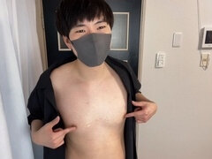 Cute Japanese boy explores his sensitive nipples and experiences an intense orgasm without ejaculation ♡