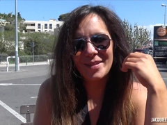 Cul, Gros cul, Brunette brune, Tir de sperme, Hard, Seins naturels, Jarretelles, Suçant