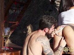 デカチン, ビキニ, 自家製, なめる, オマンコ, ティーン