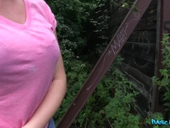 Ex Sex For Fun And Profit - sexy blonde in glasses rides cock as cowgirl outdoors