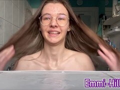 18 jahre, Extrem, Masturbation, Zierlich, Muschi, Dürr, Strümpfe, Titten