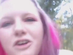 Busty Blonde Outdoor Masturbation - Homemade