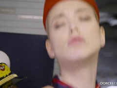 Cul, Blonde, Sucer une bite, Dingue, Hard, Chatte, Nénés, Mouillée