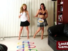 Hot Lesbian Strip Game - Candle Boxxx & Kimberly Marvel Bounce & Hop Naked