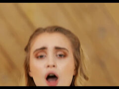 18, ブロンド, ディルド, オナニー, 乳首, 一人, ティーン, オッパイの