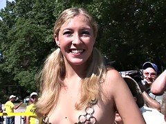 Amateur, Nudiste, Fête, Public