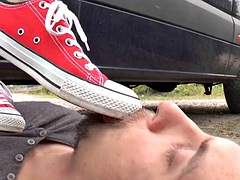 Converse shoes licking