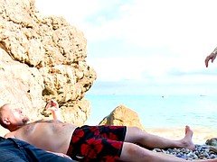 Пляж, Большие сиськи, Двойное проникновение, Француженки, Втроем