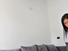 Amateur, Blowjob, Brunette, Cute, Latina, Pov, Tattoo, Tits