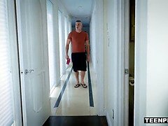 チン, ラティーナ, オーガズム, 小柄, ガリガリ, ティーン, オッパイの, ヴァージン