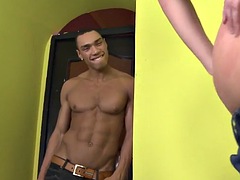 Culo, Negro, Rubia, Mamada, Ébano, Sexo duro, Jeans, Tetas