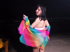 Пляж, Брюнетки, Крупный план, Женщины, Латиноамериканки, Массаж, Киски, Подглядывание