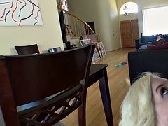 Blonde spinner bangs siss bf