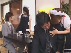 Best Japanese whore Hitomi Yoshino, Miku Hoshino in Horny Blowjob/Fera, Maid/Meido JAV scene