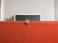 Braunhaarige, Schwarz, Absätze, Nippel, Höschen, Muschi, Erotischer film, Solo
