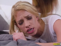 お尻, 美女, ベッドルーム, デカ尻, ブロンド, なめる, 驚き, オッパイの