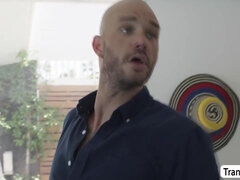 Slutty Tgirl Eva Maxim let neighbor fuck her ass