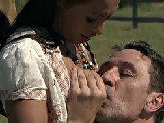 Anal, Blowjob, Brunette, Facial, Milf, Outdoor, Rough, Tits