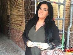 GERMAN SCOUT - Supersized Big Beautiful Woman 18Yo Girl Ashley Rough Hump at Street Casting