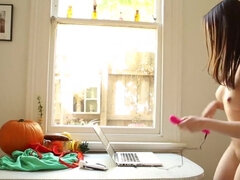 ディルド, 女, Hd, オナニー, オマンコ, 剃毛, 一人, おもちゃ