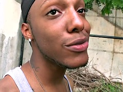 In den arsch, Arsch, Grosser schwanz, Schwarz, Blasen, Schwul, Interrassisch, Im freien