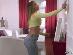 Anaal, Kont, Gevangen, Latijnse vrouw, Vrijster, Natuurlijke tieten, Spaans, Tieten likken