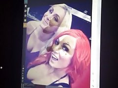 Becky Lynch and Charlotte cum tribute