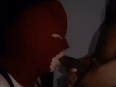 Zwart, Diep in de keel, Lul, Kokhalzen, Hardcore, Hd, Latijnse vrouw, Moeder die ik wil neuken