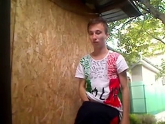 Homo, Masturbatie, Buiten, Alleen, Webcamera