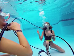 The perfect brunette Katya Nakolkina underwater