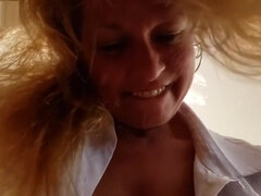 Amateur, Beauté, Blonde, Queue, Énorme, Masturbation, Orgasme, Chatte