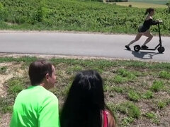 Любители, Минет, Грудастые, Парочка, Секс без цензуры, На природе, Киски, Втроем