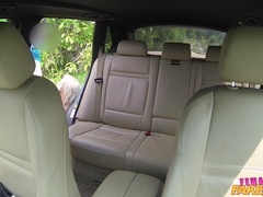 Amateur, Coche, Corridas, Penetracion con dedos, Pajear, Al aire libre, Coño, Tetas