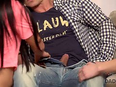 Leie, Papi, Fett, Hd, Sohn, Jungendliche (18+), Flotter dreier