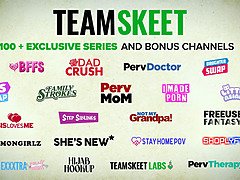 Watch this naughty young babysitter with small tits earn some extra cash by pleasing her perfect body - Teamskeet