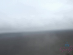 Amateur, Plage, Blonde, Exhib, Petite amie, Embrassement, Masturbation, Nénés
