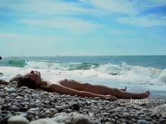 Brunette Cindy's Nude Beach Adventure