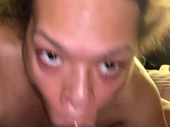 Negro, Mamada, Ébano, Transexual, Tetas