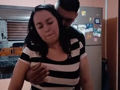 Hot BBW Stepmom Fucks Stepson in Kitchen - Rough Desi Sex 4K