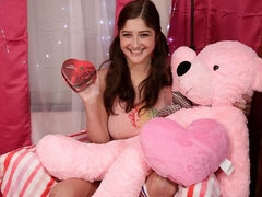 Grosse bite, Sucer une bite, Brunette brune, Fille, Pigtail, Chatte, Chaussettes, Adolescente